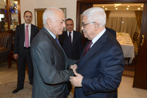 الرئيس يبحث مع أمين عام الجامعة العربية طلب فلسطين بالأمم المتحدة
