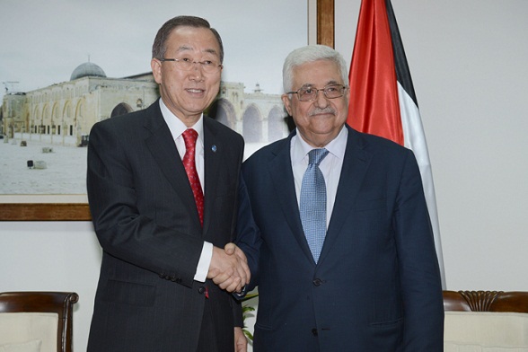 الرئيس بعد لقاء كي مون: نعمل على احتواء الموقف وماضون لرفع مكانة فلسطين بالأمم المتحدة