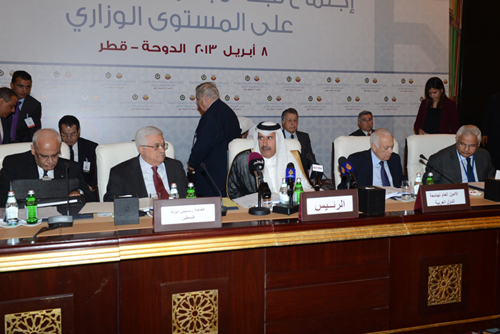 الرئيس يطلع لجنة مبادرة السلام العربية على تطورات القضية الفلسطينية