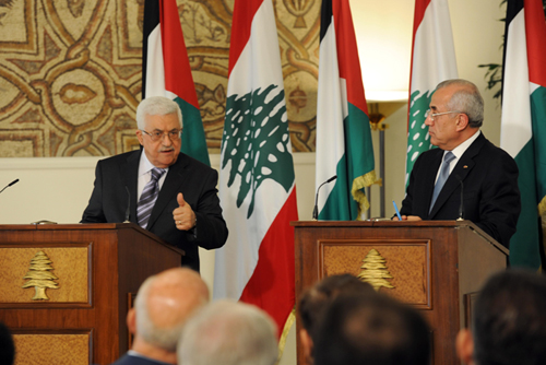 الرئيس بمؤتمر صحفي مع نظيره اللبناني: الفلسطينيون ضيوف في لبنان