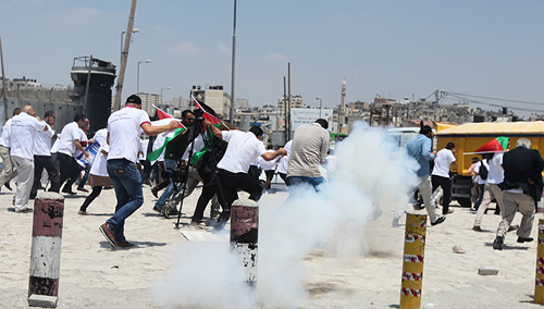 إصابة ستة صحفيين خلال قمع الاحتلال مسيرة للصحفيين الفلسطينيين