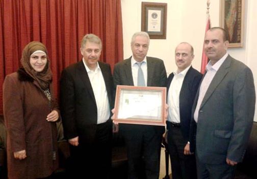 الهلال الاخضر اللبناني يكرم السفير دبور في اليوم العالمي للتضامن مع الشعب الفلسطيني