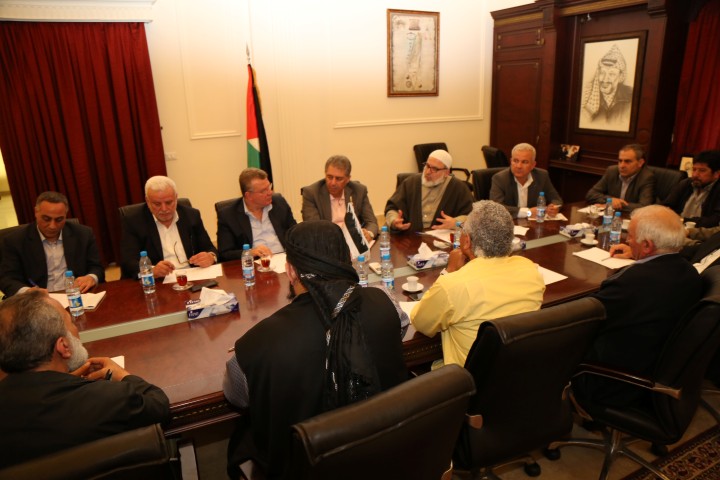 لقاء بين الفصائل والقوى الوطنية الاسلامية الفلسطينية مع شحرور والجباوي  في سفارة فلسطين