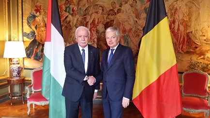 المالكي يطلع نظيره البلجيكي على الأوضاع في فلسطين