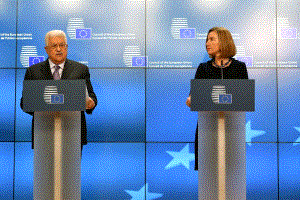 الرئيس يجتمع في بروكسل مع المفوضة العليا للسياسة الخارجية والأمنية للاتحاد الأوروبي