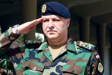 قائد الجيش اللبناني يهنئ السفير دبور بعيد الاضحى المبارك