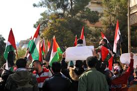دمشق: وقفة تضامنية مع الشعب الفلسطيني