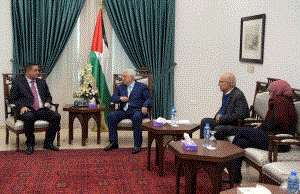 الرئيس يستقبل الرئيس المنتخب للاتحاد العام للجاليات الفلسطينية في أوروبا