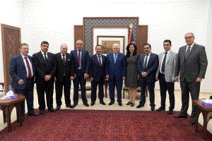 الرئيس يستقبل وفدا من اتحاد رجال الأعمال الفلسطيني التركي