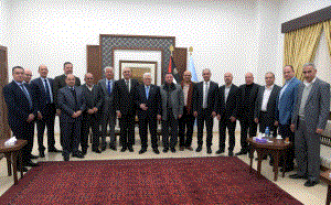 الرئيس يستقبل رئيس وأعضاء مجلس اتحاد الصناعات الفلسطينية