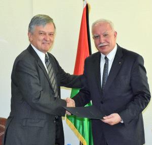 المالكي يتسلم أوراق اعتماد سفير الجبل الأسود غير المقيم لدى دولة فلسطين