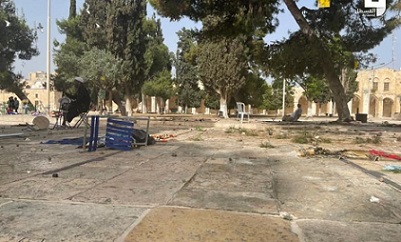 قوات الاحتلال تعتدي على الأهالي قرب باب الأسباط بالقدس القديمة