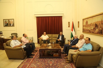 السفير دبور يستقبل وفداً من جمعية الهلال الاحمر الفلسطيني في لبنان