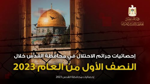 محافظة القدس: 9 شهداء و1800 حالة اعتقال وأكثر من 26 ألف مستوطن اقتحموا الأقصى خلال النصف الأول من 20