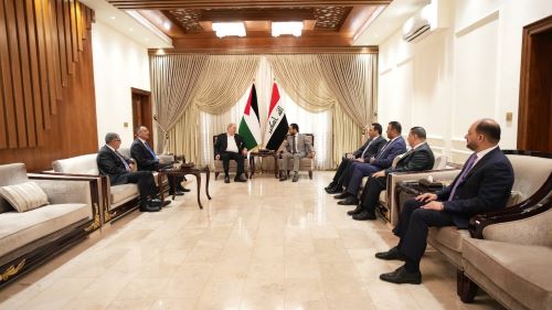 فتوح يُطلع رئيس مجلس النواب العراقي على تطورات الأوضاع واستمرار العدوان على شعبنا