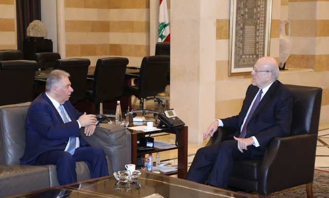 السفير دبور يلتقي رئيس الحكومة اللبنانية نجيب ميقاتي