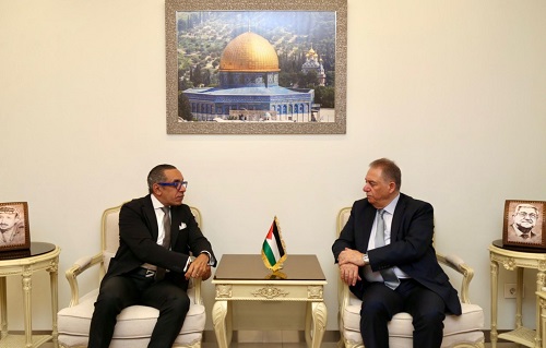 السفير دبور يستقبل السفير المصري في زيارة وداعية