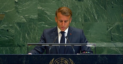 ماكرون يعلن الموقف التاريخي من نيويورك: فرنسا تعترف رسميا بدولة فلسطين