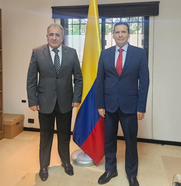 السفير الاسعد يلتقي السفير الكولومبي في لبنان