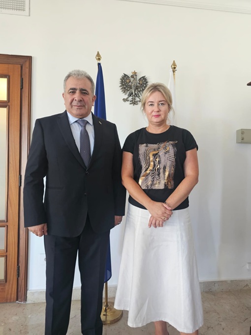 السفير الاسعد يلتقي سفيرة بولندا في لبنان