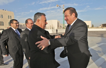 الوفد البرلماني الأردني يصل مقر الرئاسة برام الله