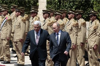 الرئيس الروسي يصل قصر الرئاسة في بيت لحم