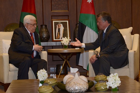 الرئيس يشكر العاهل الاردني دعمه للقضية الفلسطينية