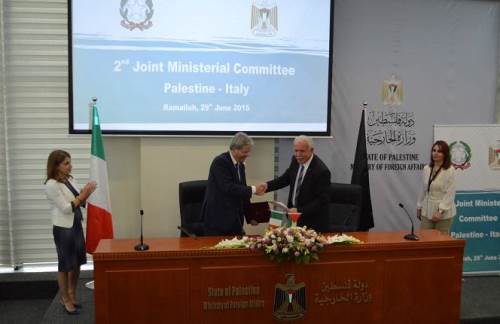 توقيع 11 اتفاقية بين الحكومتين الفلسطينية والإيطالية