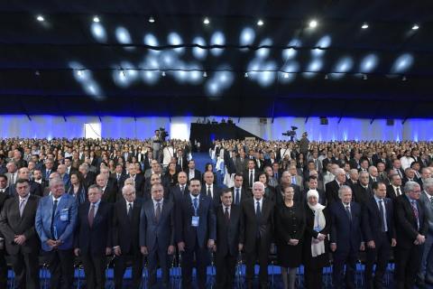 الاحمد مثل الرئيس محمود عباس في افتتاح مؤتمر تيار المستقبل