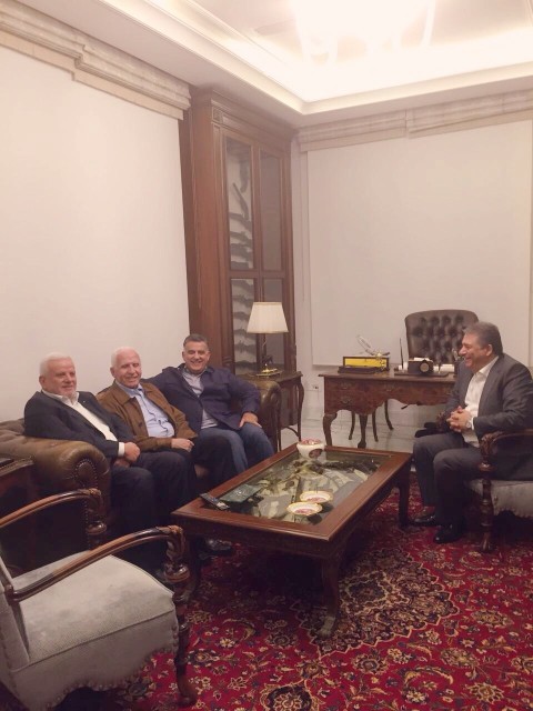 الاحمد يبحث مع ابراهيم اوضاع المخيمات في لبنان