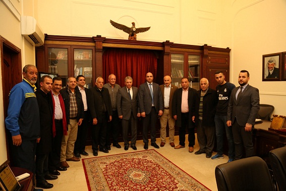 السفير دبور يستقبل بعثة نادي شباب الخليل