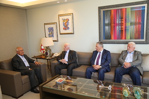 الاحمد يلتقي الرئيس اللبناني السابق ميشال سليمان