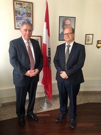 السفير دبور يلتقي سفير النمسا في لبنان