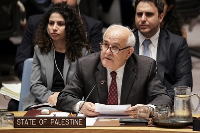 منصور يدعو مجلس الأمن للمطالبة بوقف العدوان الإسرائيلي على شعبنا